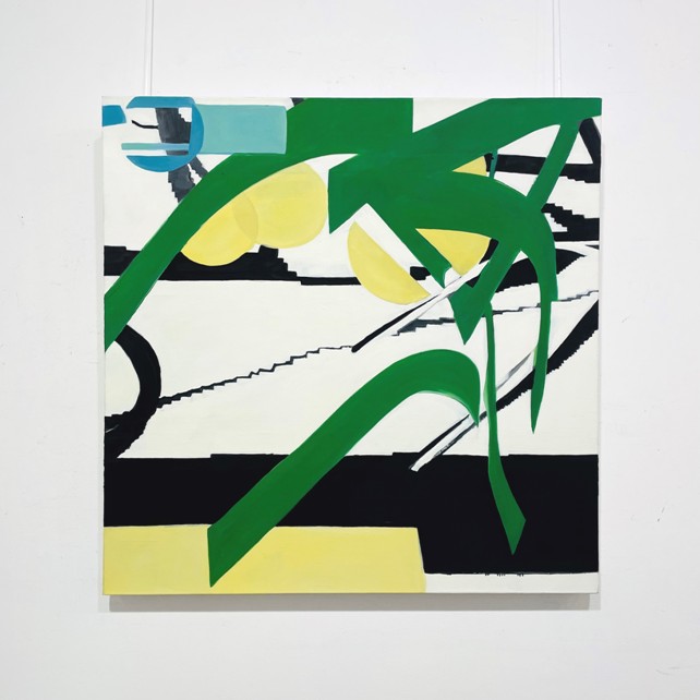 'Zebra Jungle Abstract' by artist Heather Lander